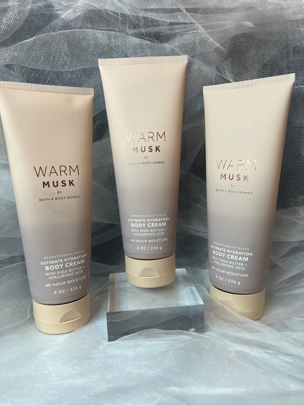 Set of 3 Bath & Body Works Warm Musk Ultimate Hydrating Body Cream (FL1097)